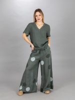 Pöttyös len nadrág