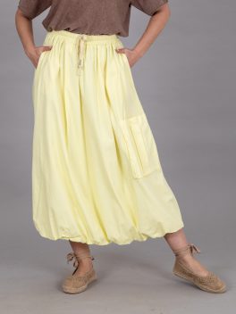 Alul gumis vászon szoknya