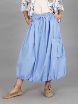 Alul gumis vászon szoknya