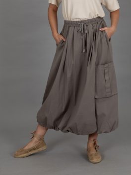 Alul gumis vászon szoknya