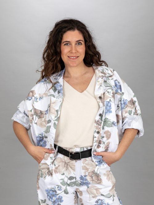 Rózsás vászon kabátka