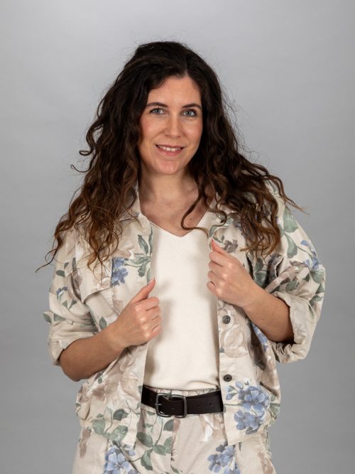 Rózsás vászon kabátka