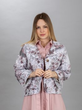 Virágmintás szövet kiskabát