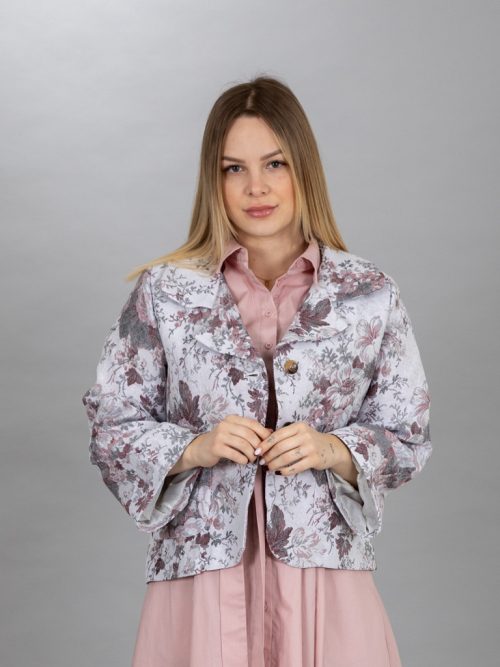 Virágmintás szövet kiskabát