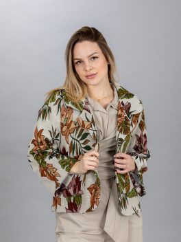 Levél mintás szövet kiskabát