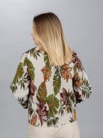 Levél mintás szövet kiskabát