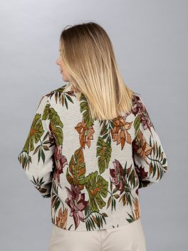 Levél mintás szövet kiskabát