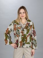 Levél mintás szövet kiskabát