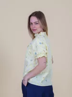 Kockás virág mintás ing